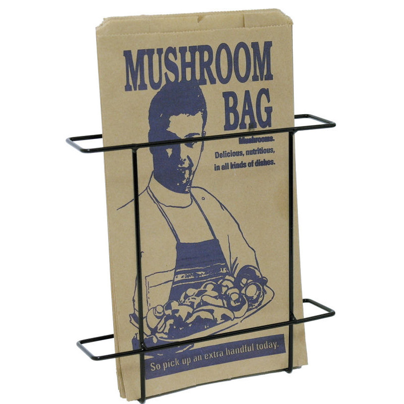 WMBH20_coated_wire_mushroom_bag_holder_filled